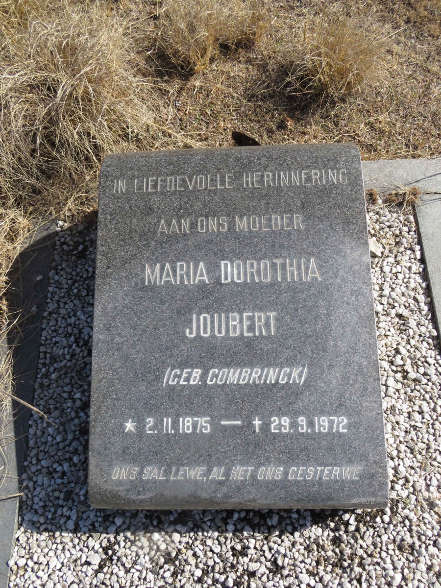 JOUBERT Maria Dorothea nee COMBRINCK 1875-1972