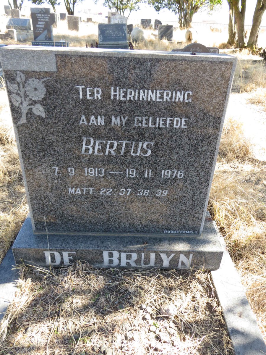 BRUYN Bertus, de 1913-1976