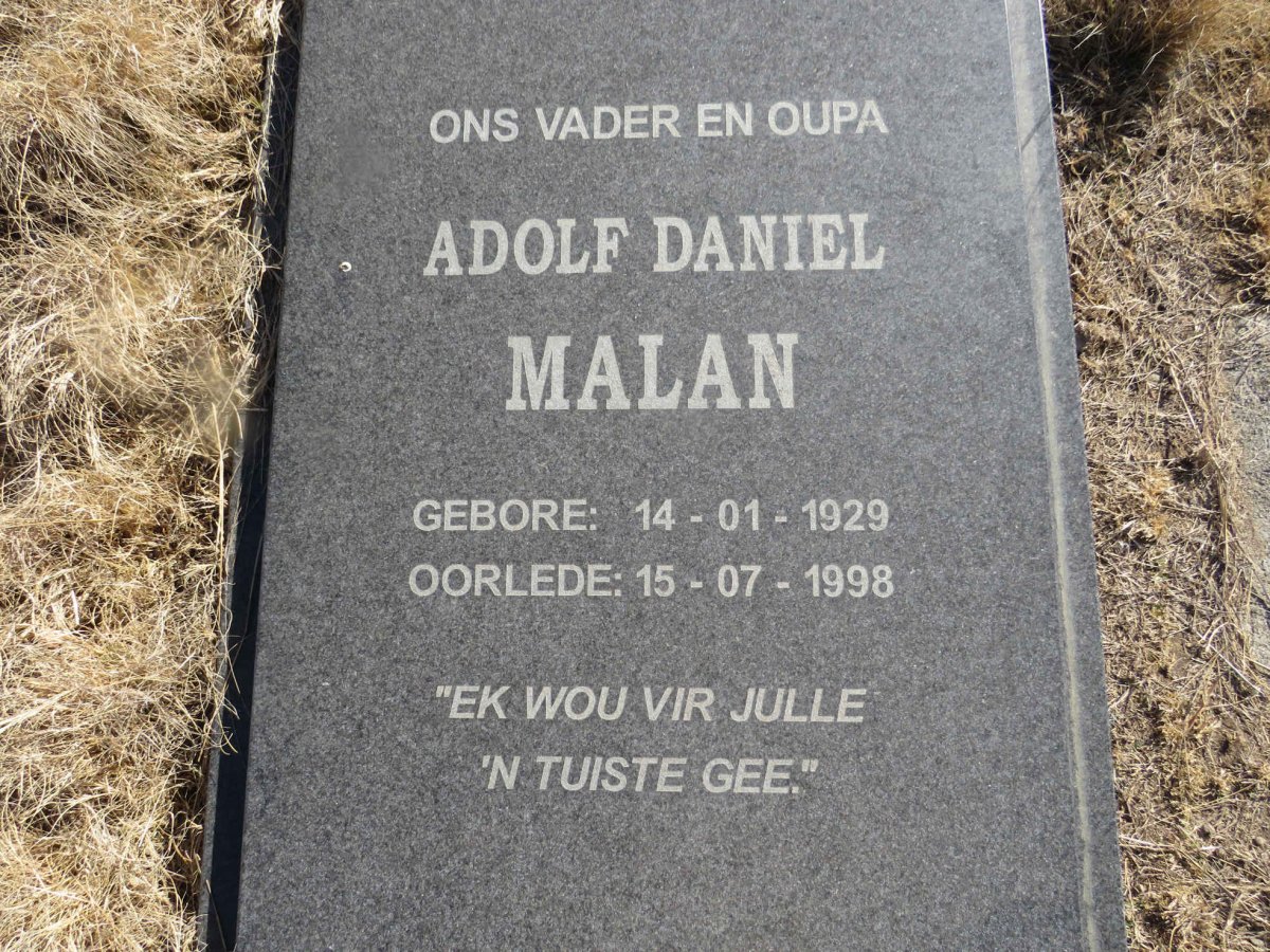 MALAN Adolf Daniel 1929-1998