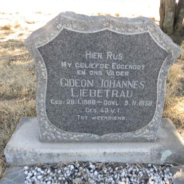 LIEBETRAU Gideon Johannes 1888-1958