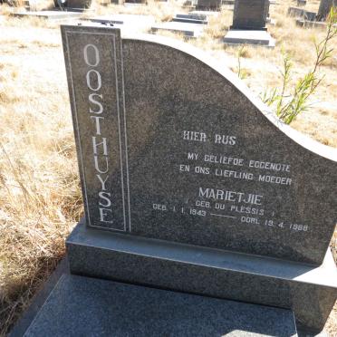 OOSTHUYSE Marietjie nee DU PLESSIS 1943-1988