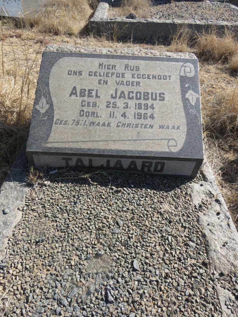 TALJAARD Abel Jacobus 1894-1964