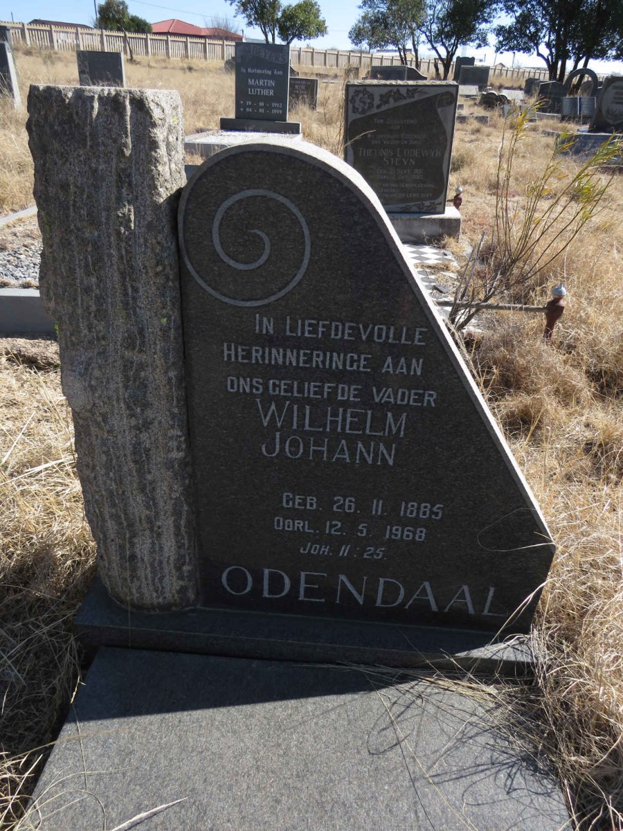 ODENDAAL Wilhelm Johann 1885-1968