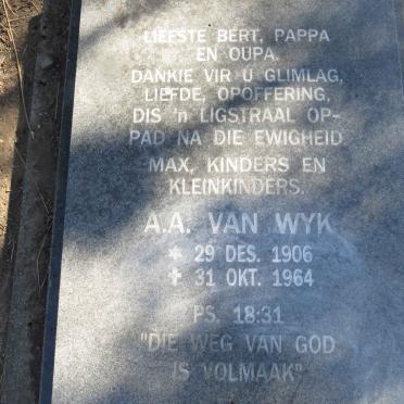 WYK  A.A., van 1906-1964