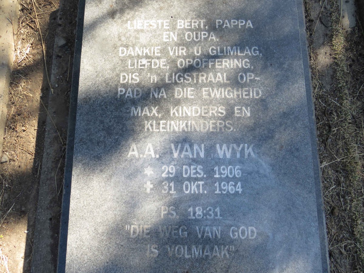 WYK  A.A., van 1906-1964