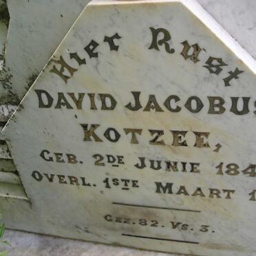 KOTZEE David Jacobus 1848-1915 &amp; Maria Helena LUBBE 1854-1897