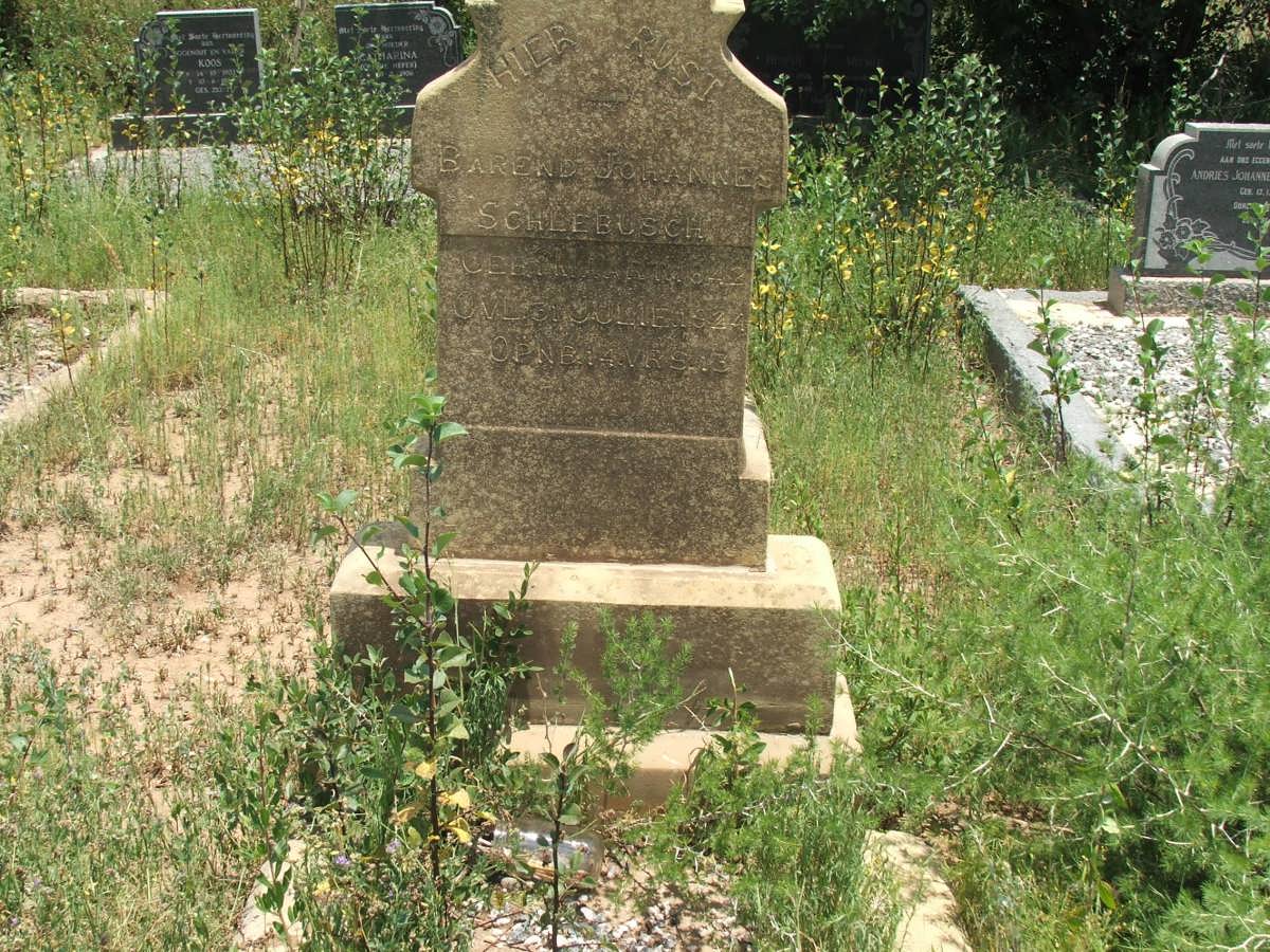 SCHLEBUSCH Barend Johannes 1842-1924