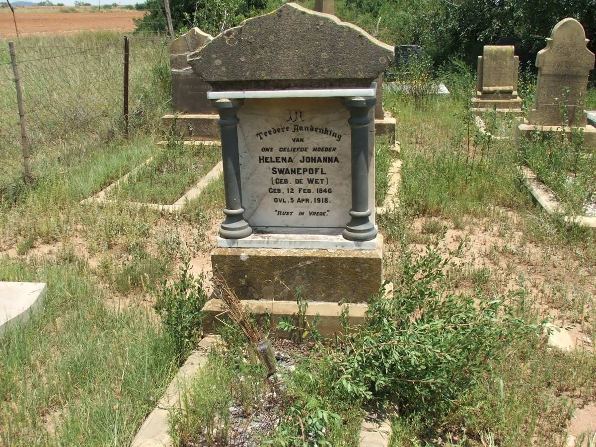 SWANEPOEL Helena Johanna nee DE WET 1846-1918