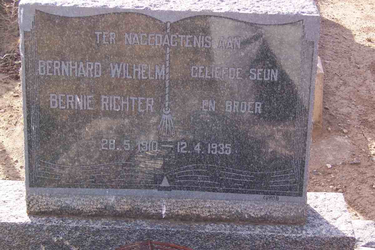RICHTER Bernhard Wilhelm 1910-1935