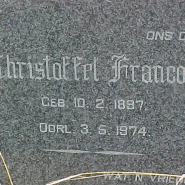 TONDER Christoffel Francois, van 1897-1974