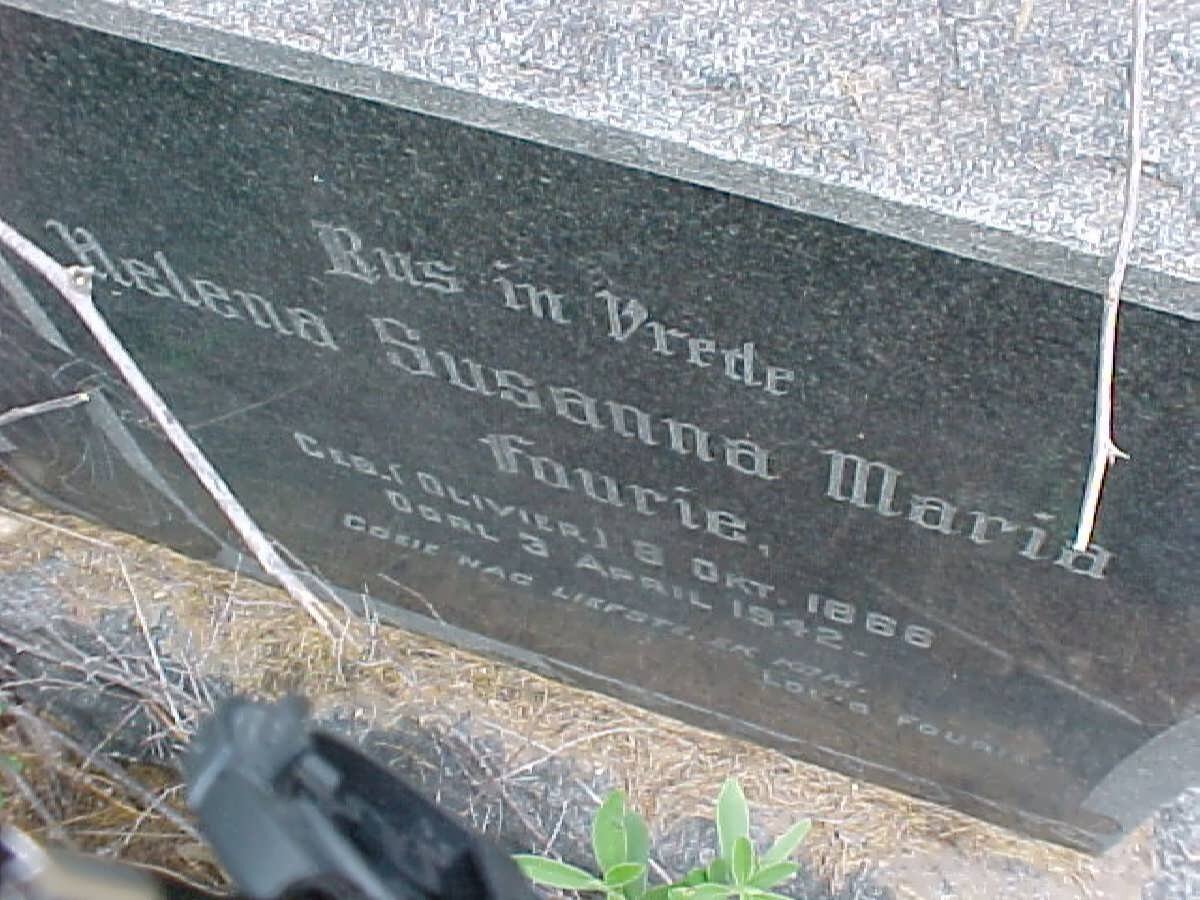 FOURIE Helena Susanna Maria nee OLIVIER 1866-1942