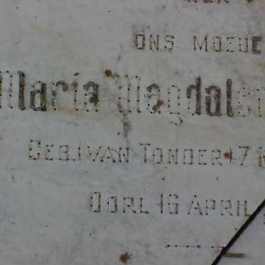 FOURIE Maria Magdalena nee VAN TONDER 1850-1940