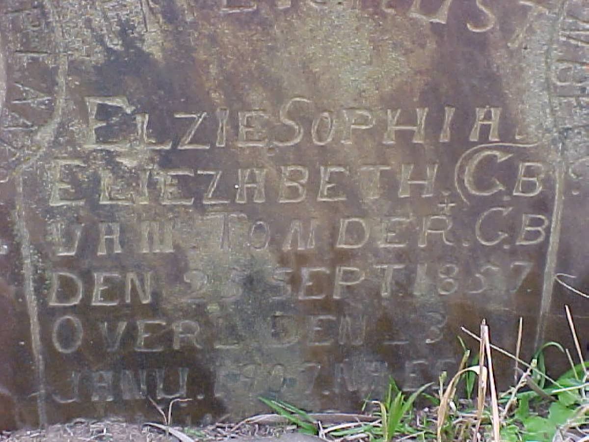 ? Elzie Sophia Elizabeth nee VAN TONDER 1857-1907