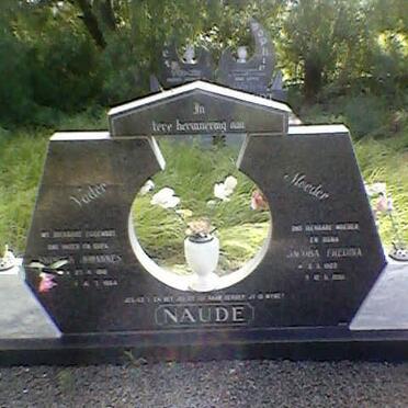 NAUDE ? Johannes &amp; Jacoba Fredrika