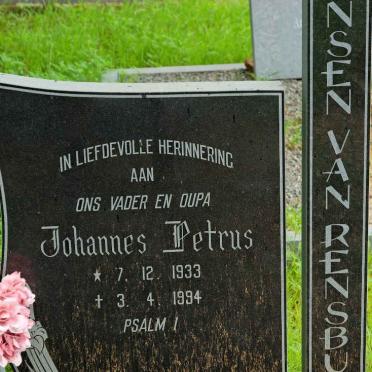 RENSBURG Johannes Petrus, Janse van 1933-1994
