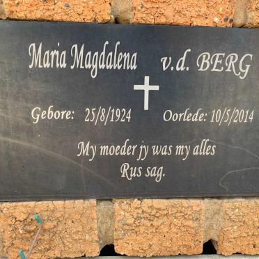 BERG Maria Magdalena, v.d. 1924-2014