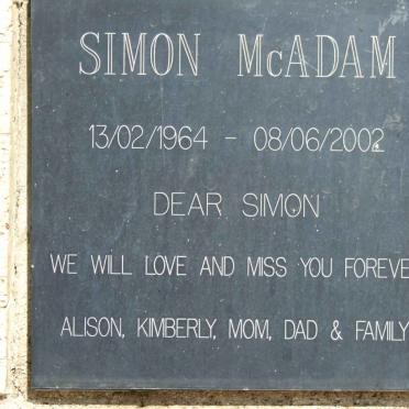 McADAM Simon 1964-2002