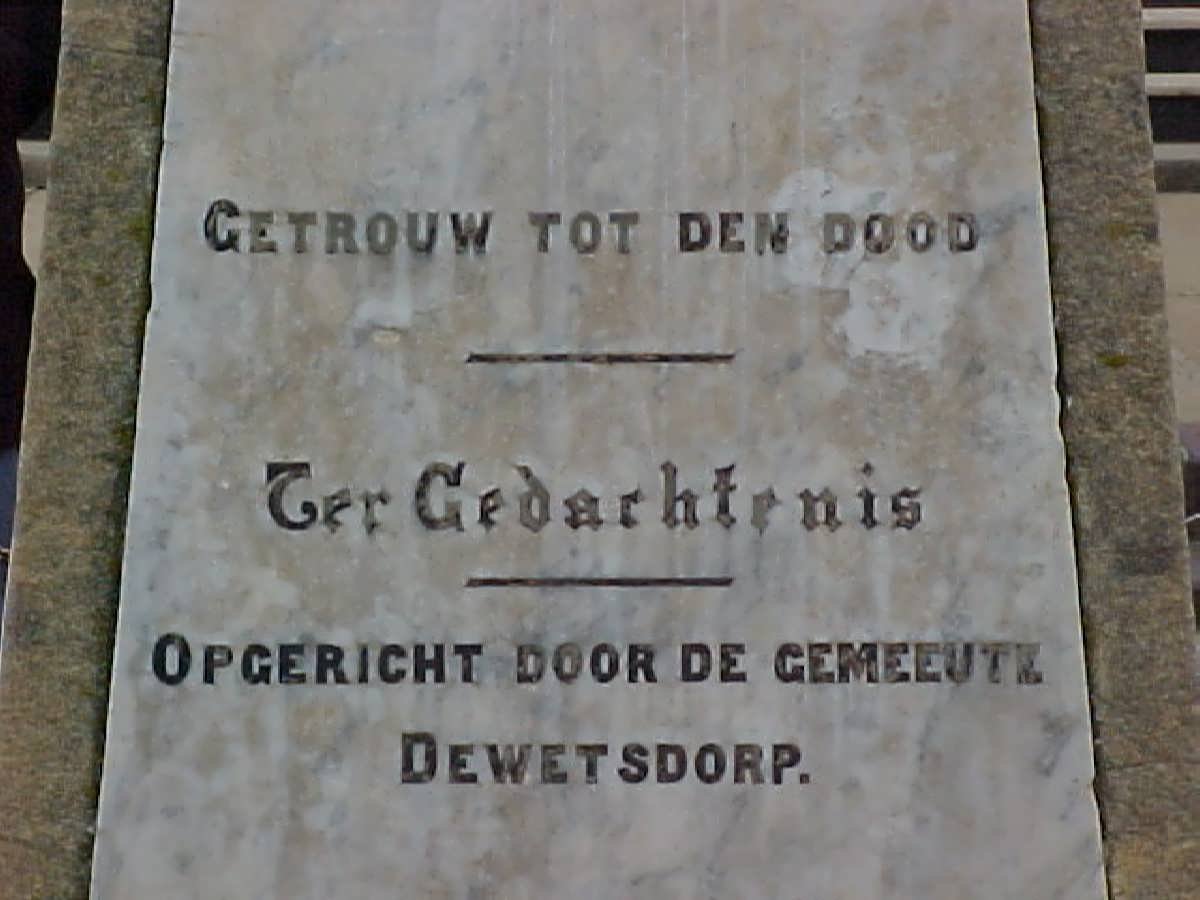 Memorial Plaque - Anglo Boer War 1899-1902