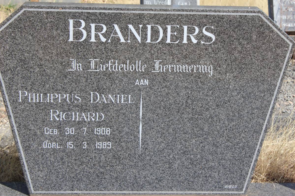 BRANDERS Philippus Daniel Richard 1908-1989