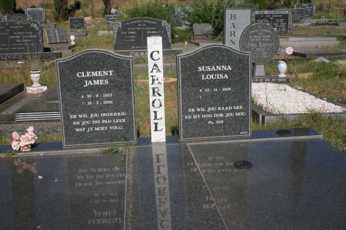 CARROLL Clement James 1925-1996 &amp; Susanna Louisa 1928-