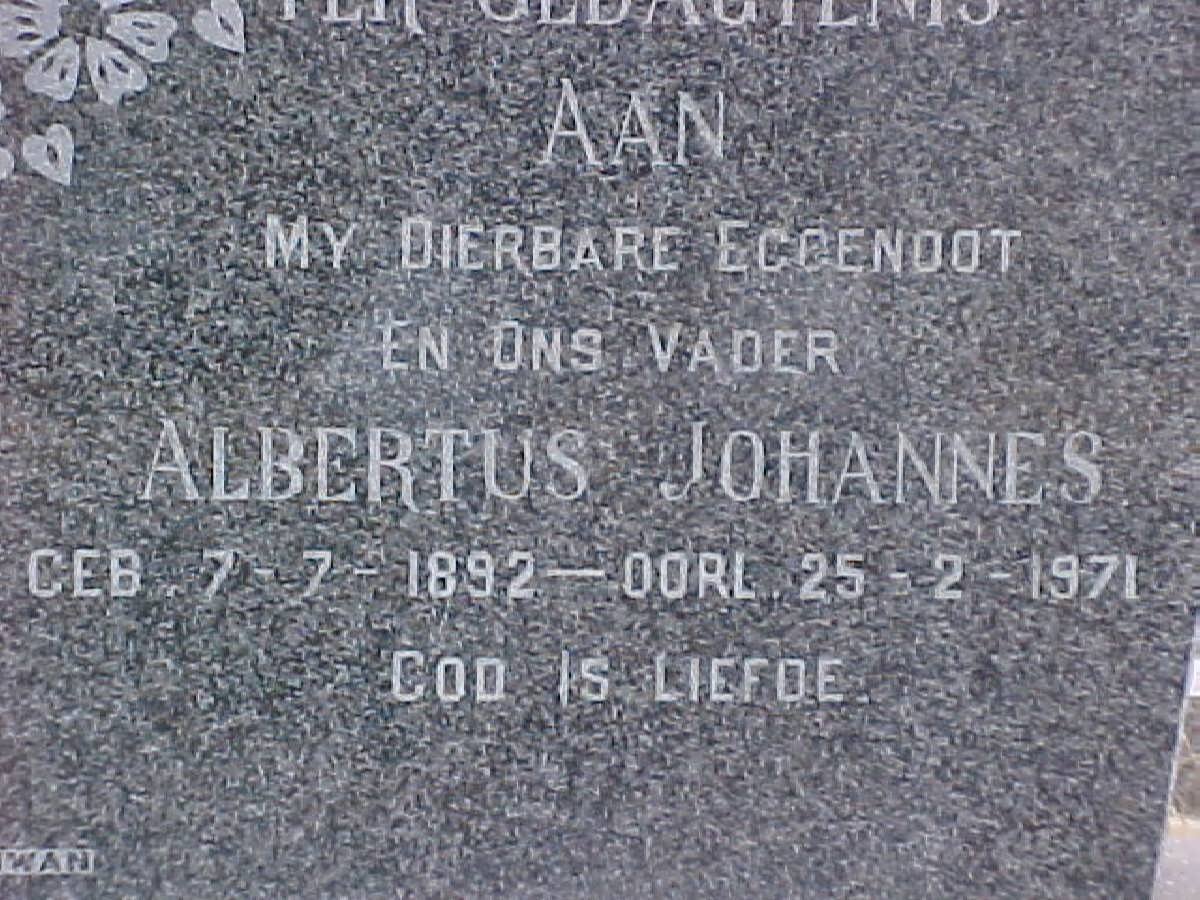 FOURIE Albertus Johannes 1892-1971