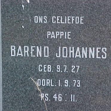 FOURIE Barend Johannes 1927-1973
