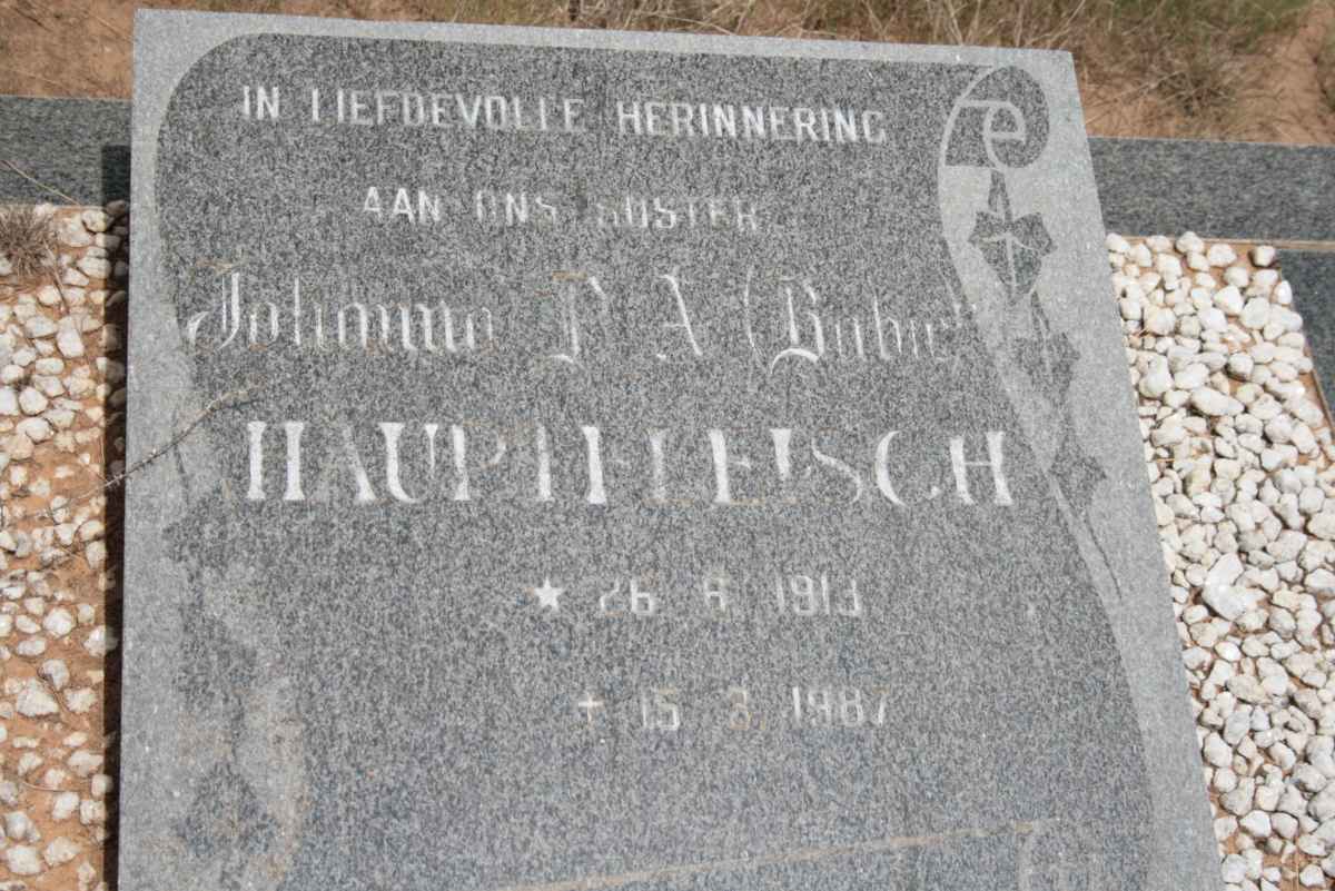 HAUPTFLEISCH Johanna P.A. 1913-1987