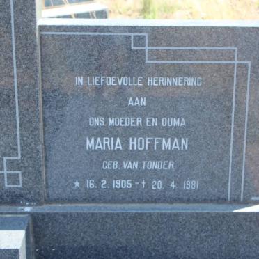 HOFFMAN Josias 1898-1985 &amp; Maria VAN TONDER 1905-1981