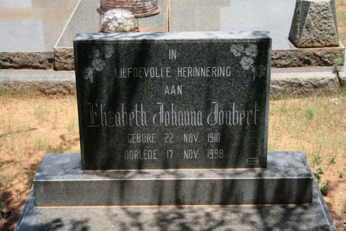 JOUBERT Elizabeth Johanna 1910-1998