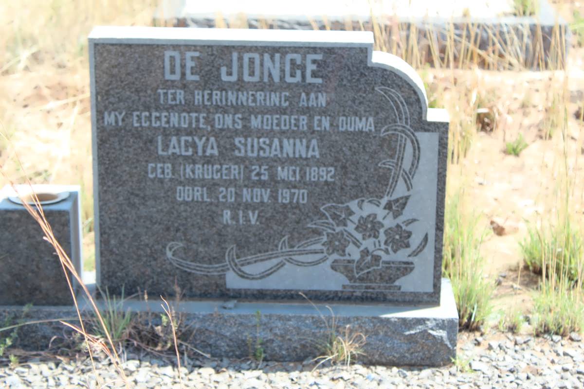 JONGE Lacya Susanna, de 1892-1970