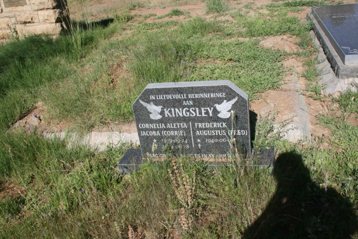 KINGSLEY Frederik Augustus 1940-  &amp; Cornelia Aletta Jacoba 1939-2004