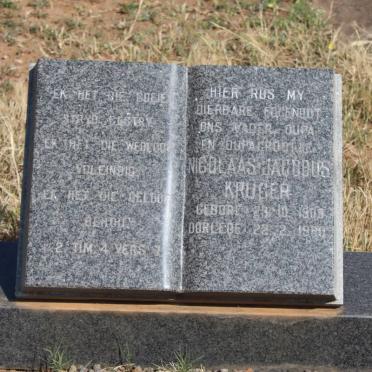 KRUGER Nicolaas Jacobus 1909-1980