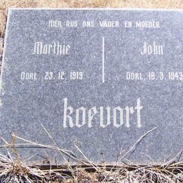 KOEVORT John -1943 &amp; Marthie -1919