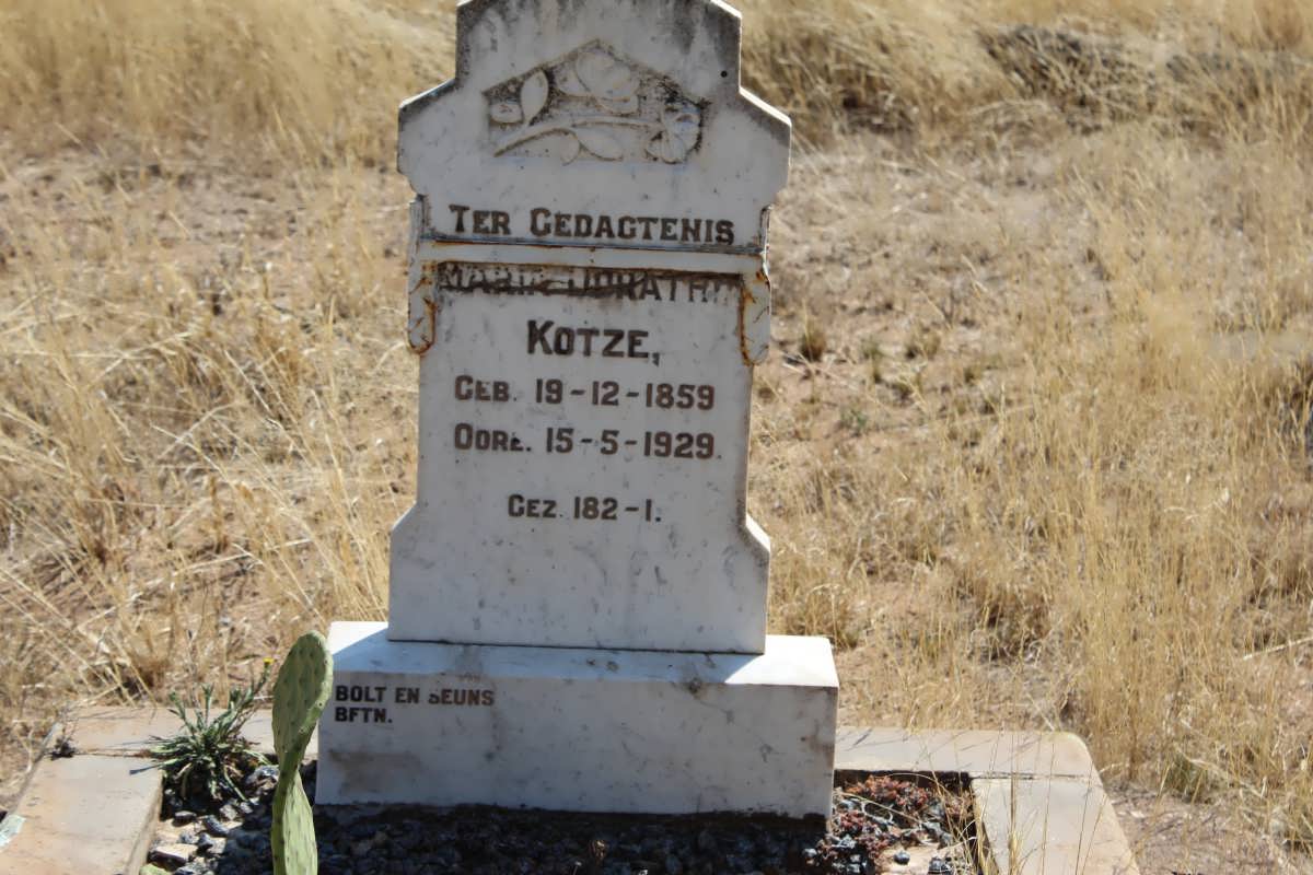 KOTZE Maria Dorathia 1859-1929