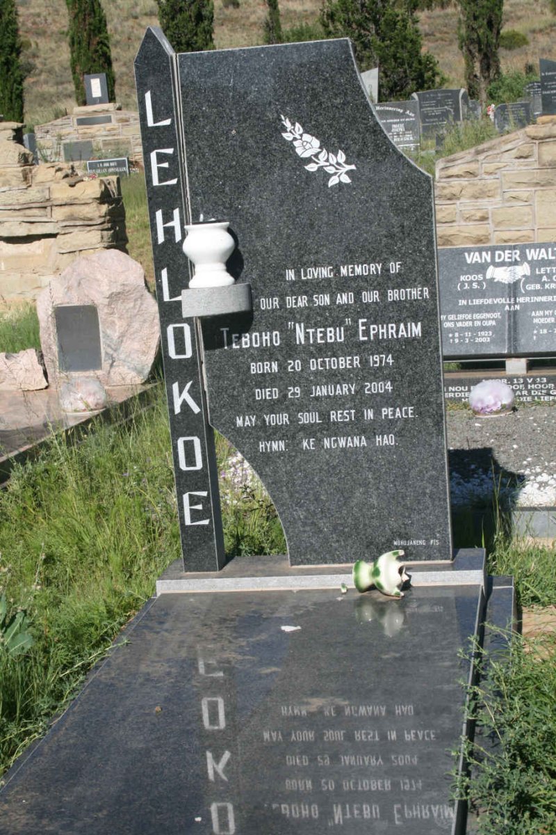 LEHLOKOE Teboho Ntebu Ephraim 1974-2004