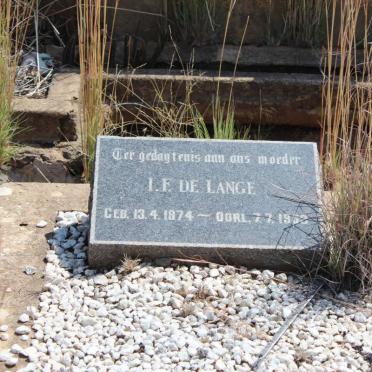 LANGE I.F., de 1874-1963