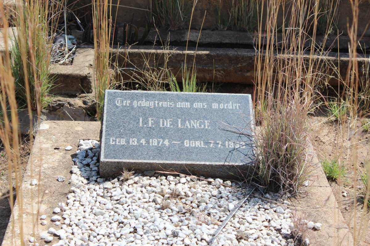 LANGE I.F., de 1874-1963