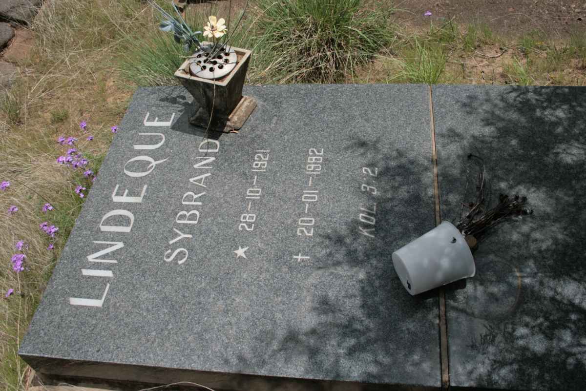 LINDEQUE Sybrand 1921-1992