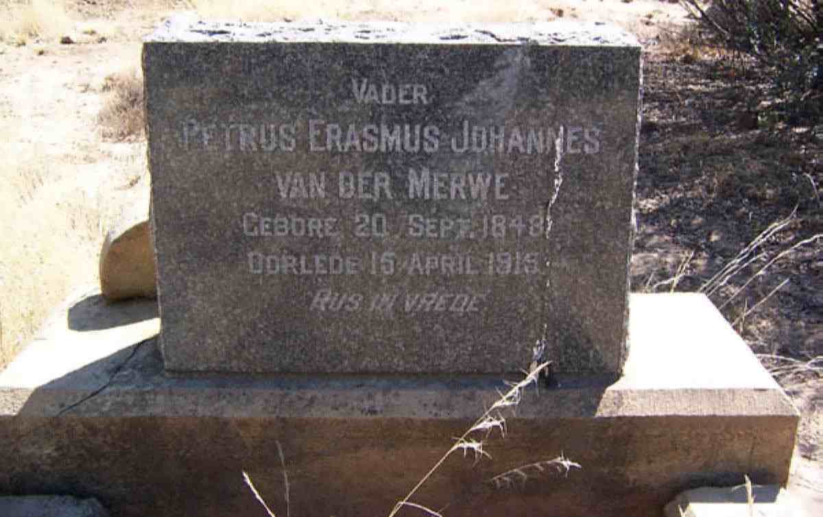 MERWE Petrus Erasmus Johannes, van der 1848-1915