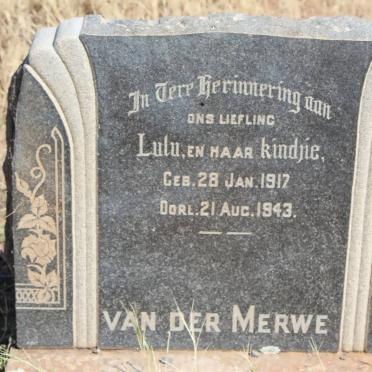 MERWE Lulu, van der 1917-1943 :: VAN DER MERWE Kindjie