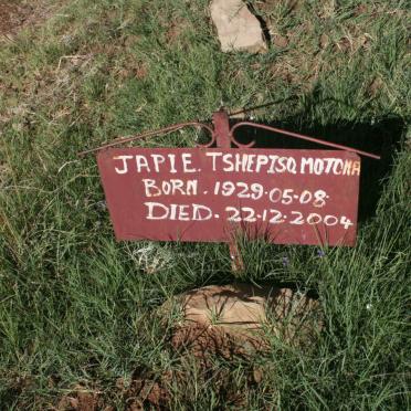 MOTONA Japie Tshepiso 1929-2004