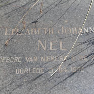 NEL Elizabeth Johanna nee VAN NIEKERK 1930-1992