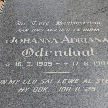 ODENDAAL Johanna Adriana 1909-1984