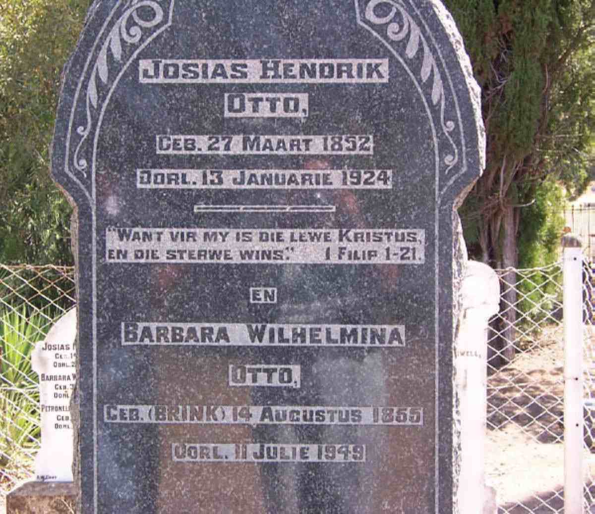 OTTO Josias Hendrik 1852-1924