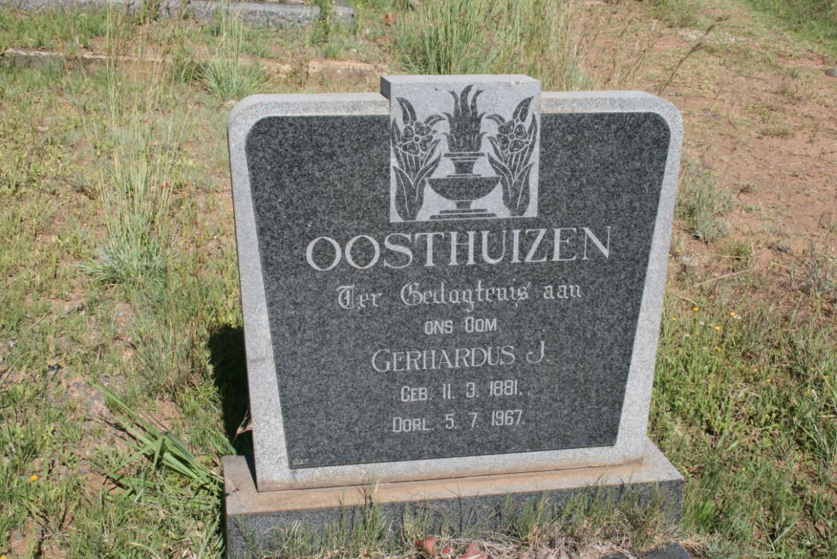 OOSTHUIZEN Gerhardus  J. 1881-1967