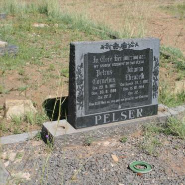 PELSER Petrus Cornelius 1887-1968 &amp; Johanna Elizabeth OLIVIER 1892-1964