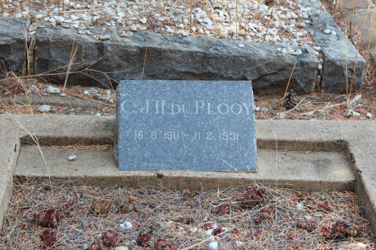 PLOOY C.J.H., du 1911-1931