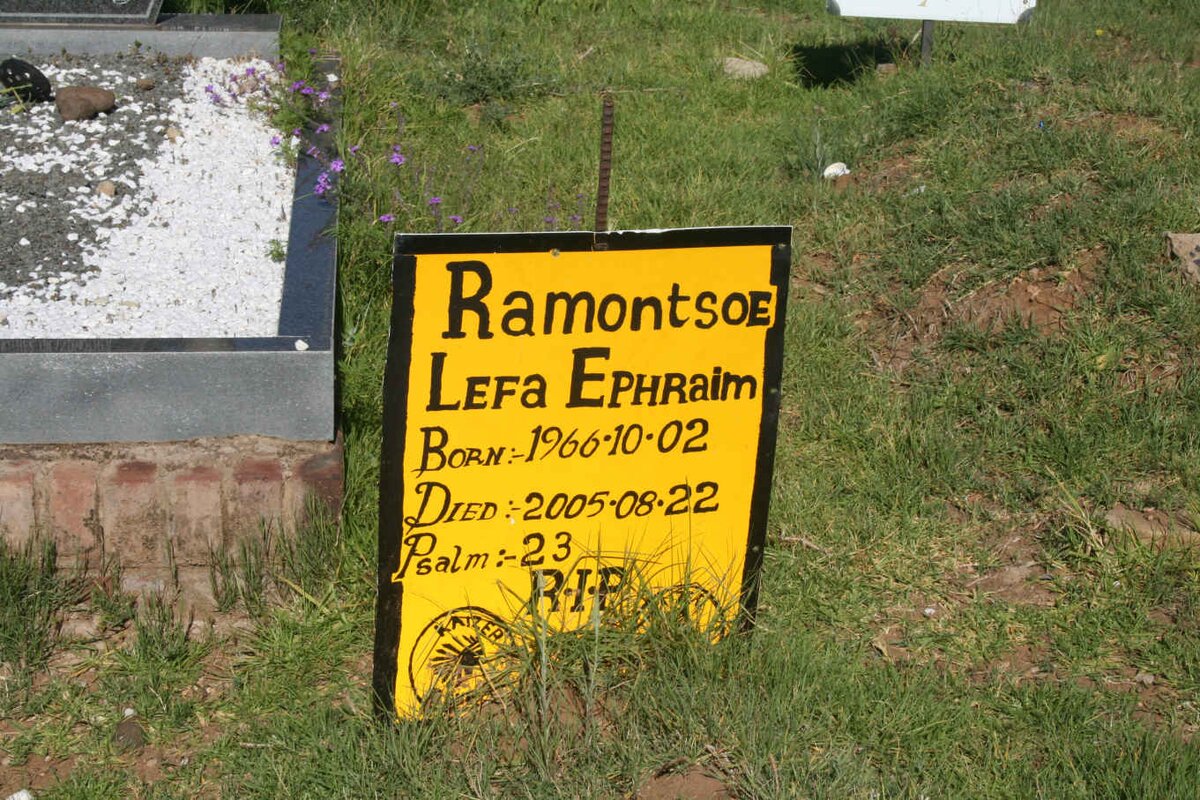 RAMONTSOE Lefa Ephraim 1966-2005
