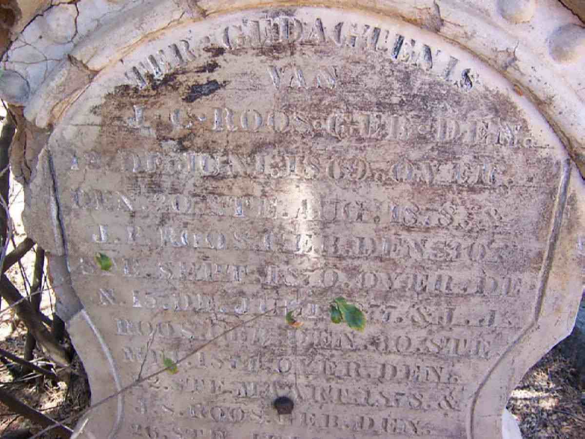 ROOS J.C. 18?8-1878  :: ROOS J.P. 1870-1877 :: ROOS J.J. 18??-1878 :: ROOS J.S. 1876-1877