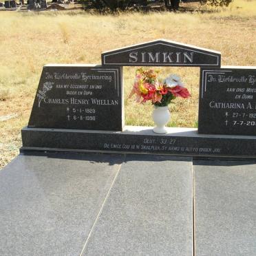 SIMKIN Charles Henry Whellan 1920-1990 &amp; Catharina A.M. 1922-2011